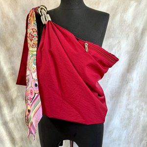 Hinge Boho Crossbody Sling Bag - RED